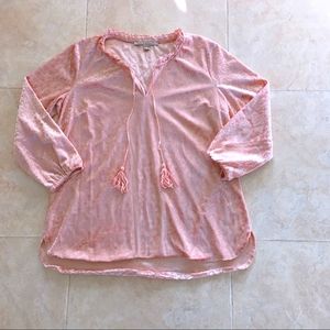 💌3/$15💌Valerie Steven's velvet lace tie blouse